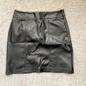 Faux Leather Mini Skirt